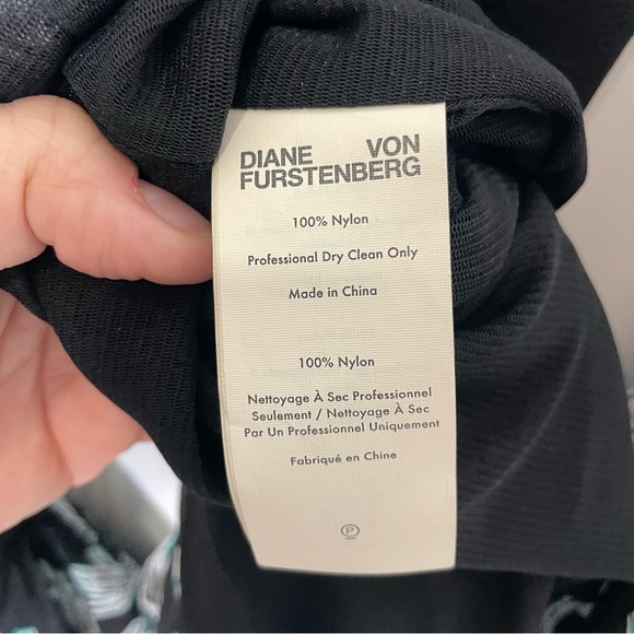 Diane Von Furstenberg Faridah Floral Mesh Dress sz M 93 - Picture 10 of 11